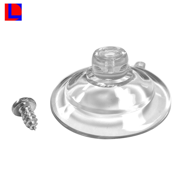 transparent rubber vacuum pvc suction cup with screw